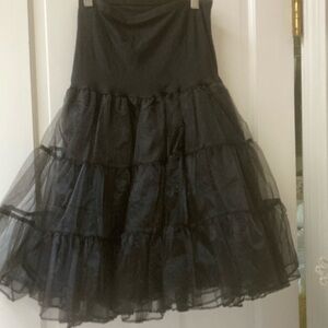 Grace Karin black net party skirt